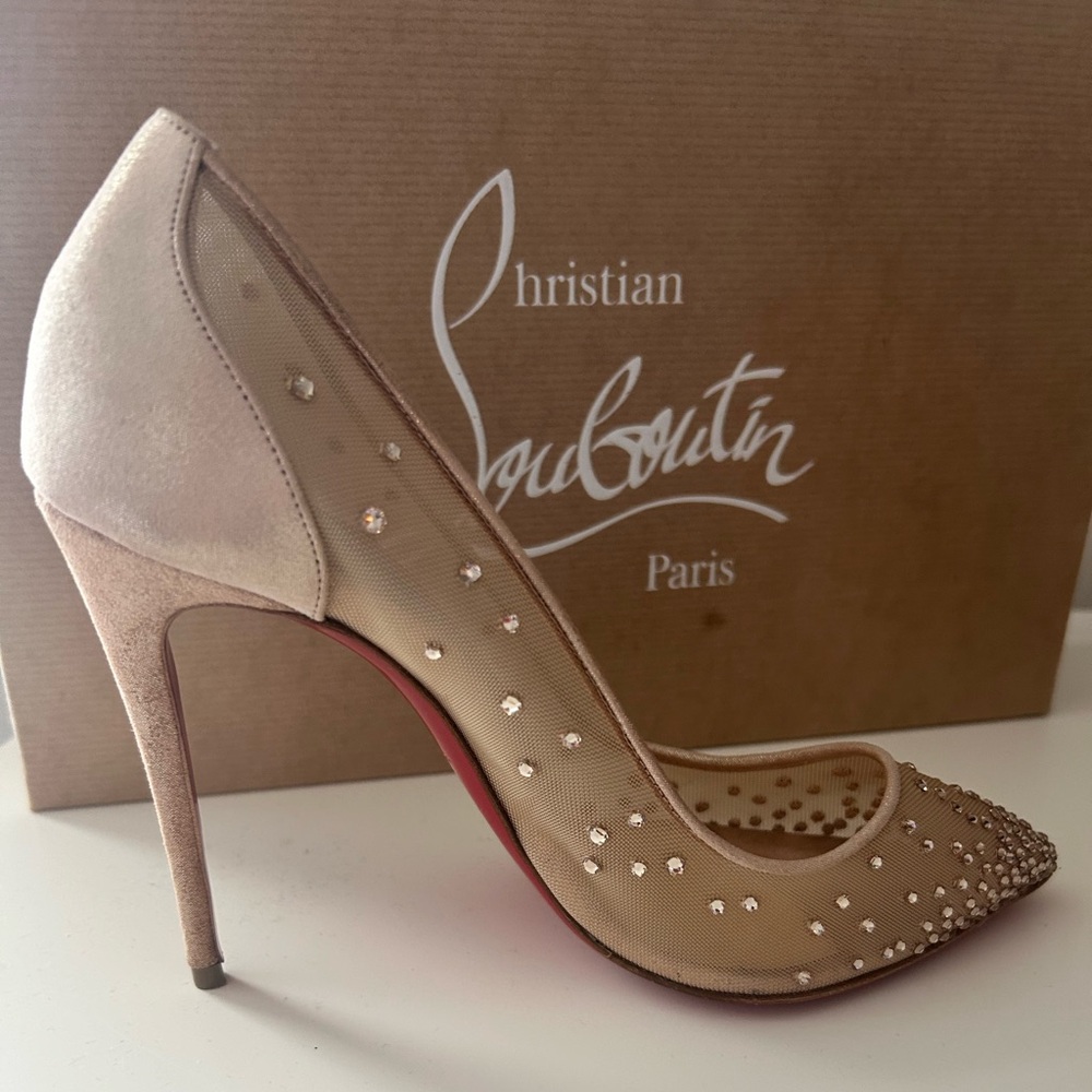 Christian Louboutin Mini Glitter Follies Strass Pumps Size 36